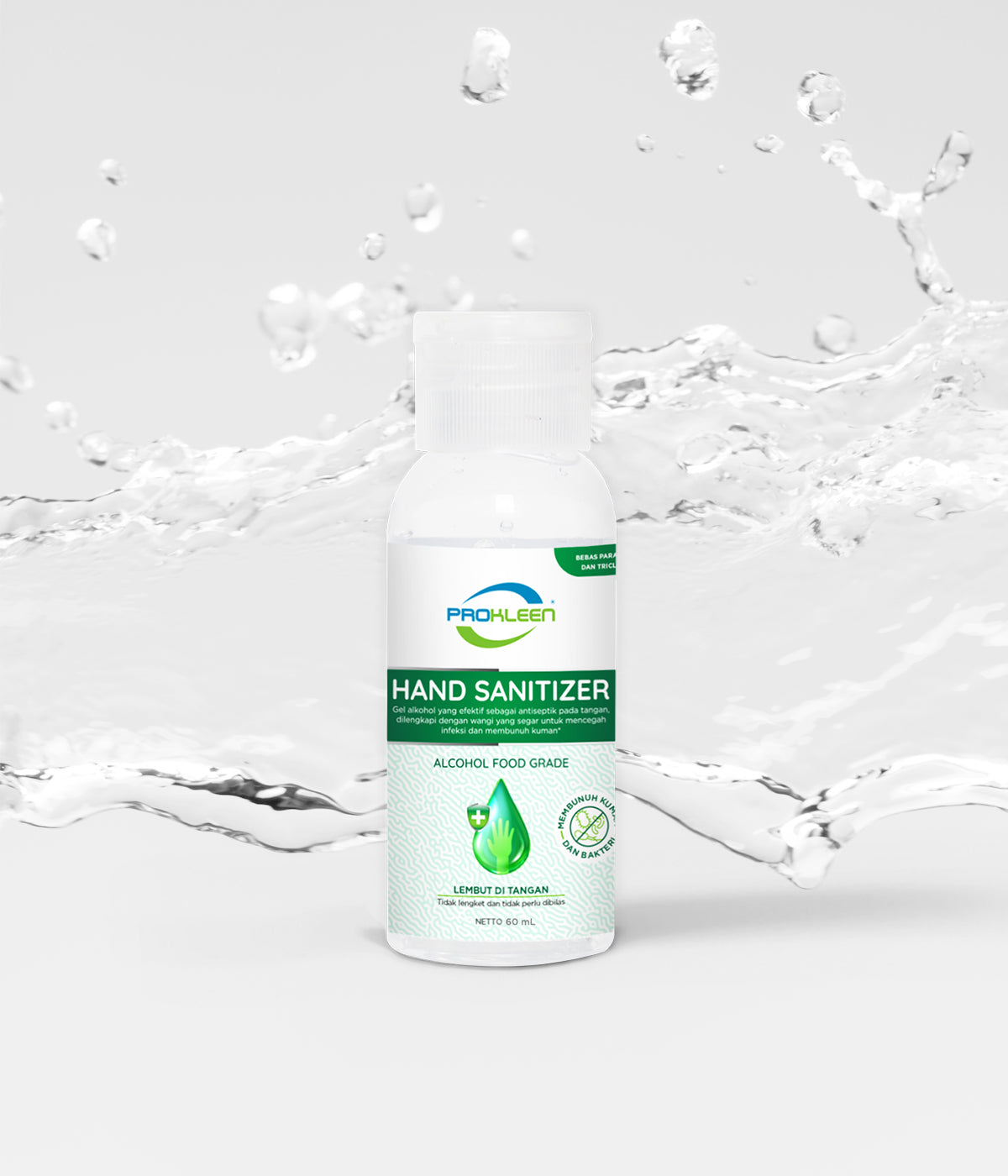 Hand Sanitizer 70% Antiseptic GEL Antiseptik Food Grade PROKLEEN 60mL