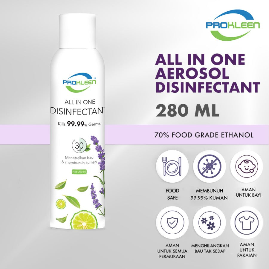 All in One Air Disinfectant Spray PREMIUM Aerosol Food Grade Prokleen