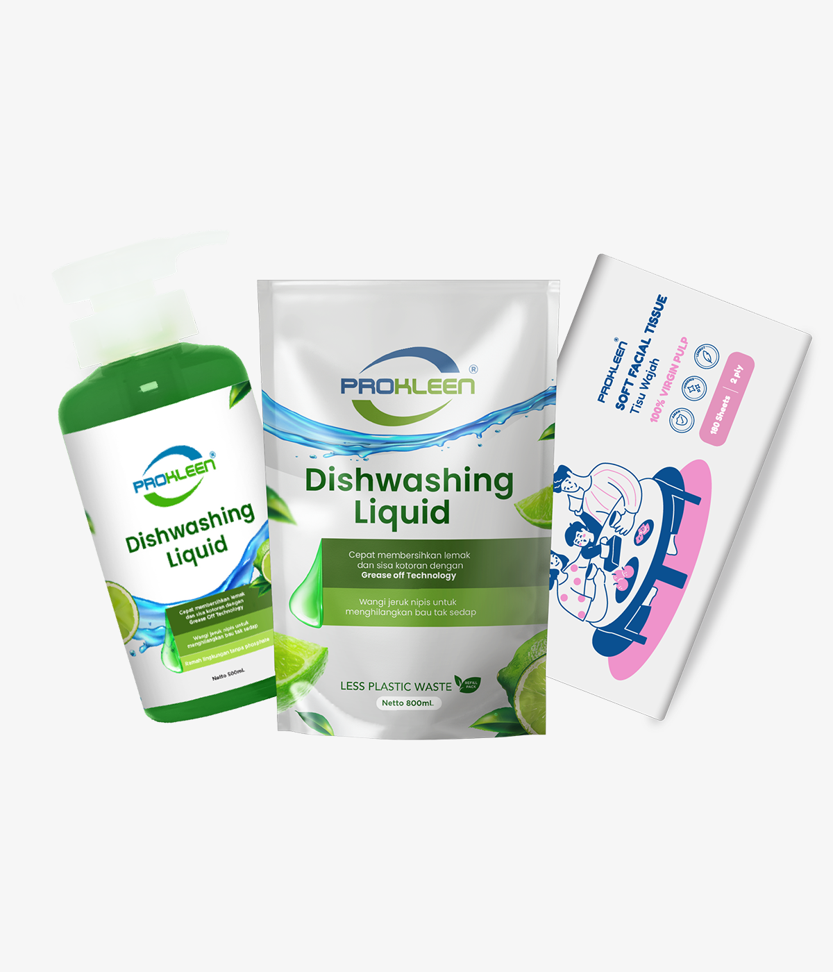 [PMR] Sabun Cuci Piring Dishwashing Liquid 800mL + 500mL + Tissue 180s