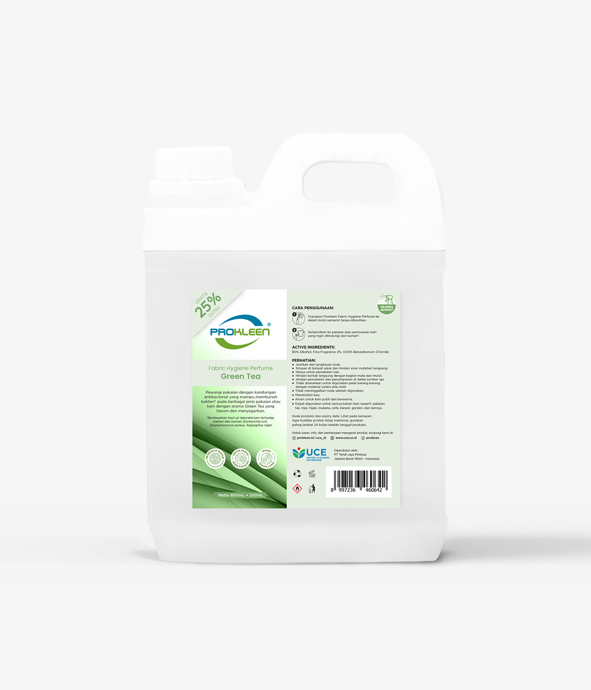 Fabric Spray Antibacterial Parfum Laundry PROKLEEN 800mL BONUS ISI 25%